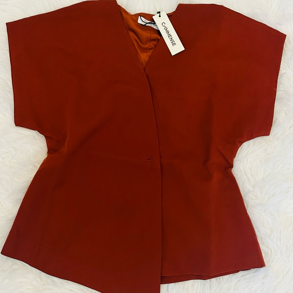 Commense Rust Orange Short Sleeve Tunic